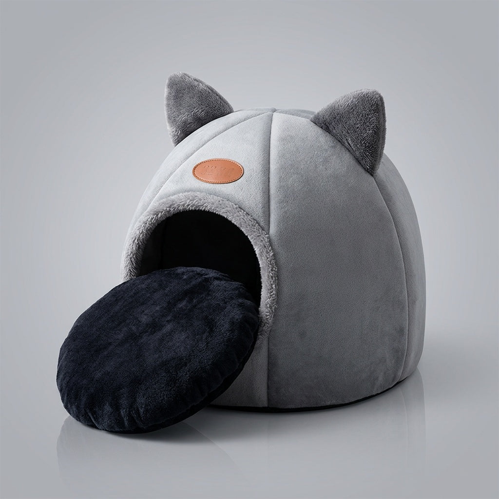 Cozy Pet Cave Bed for Cats and Small Dogs